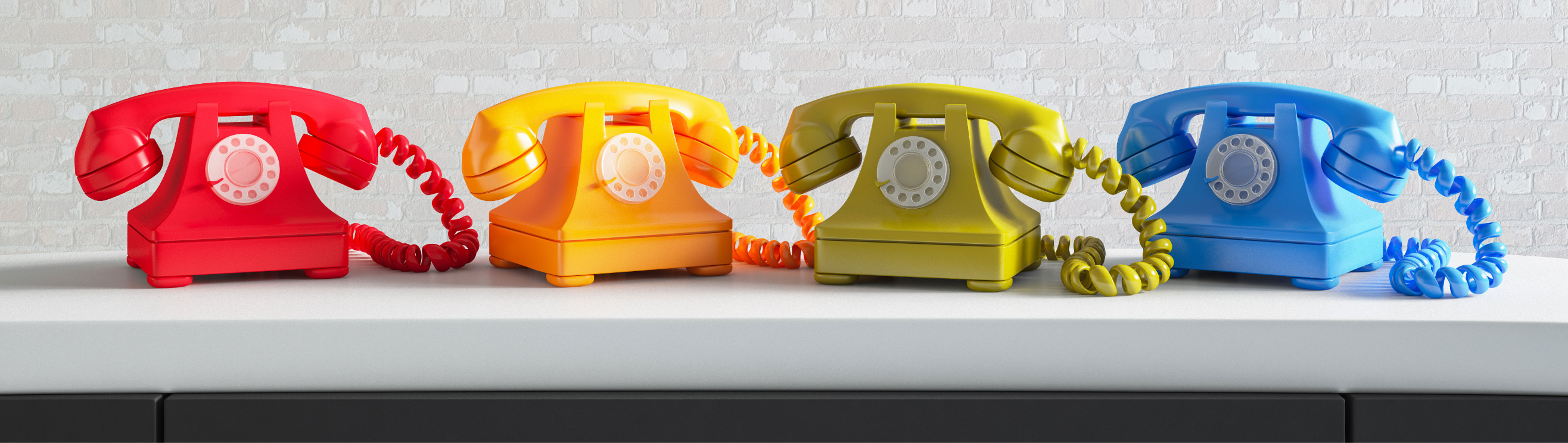 Colourful telephones